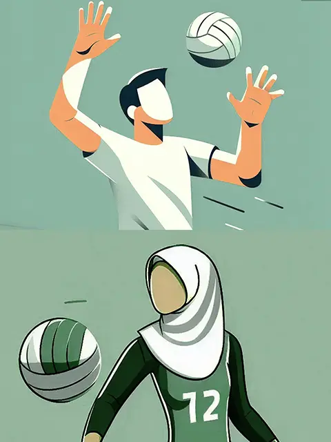 Adult Men Only and Women Only Volleyball Image v2